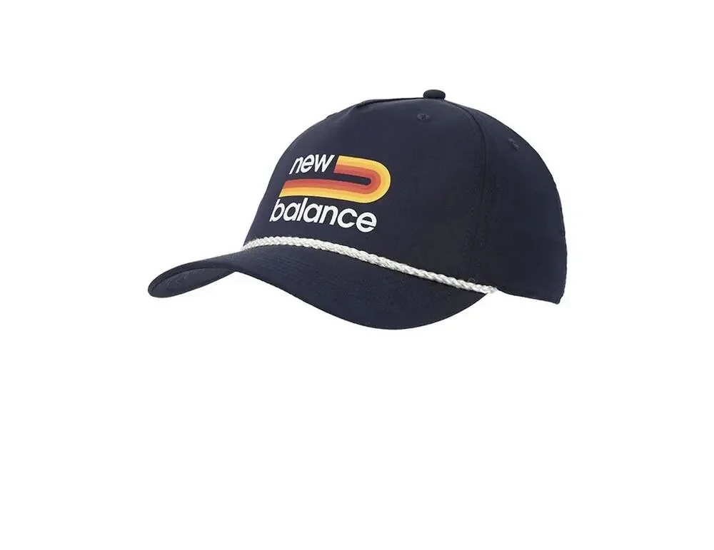 New Balance Men's Retro Logo Navy Rope Hat Snapback Baseball Dad Cap 990 NWT